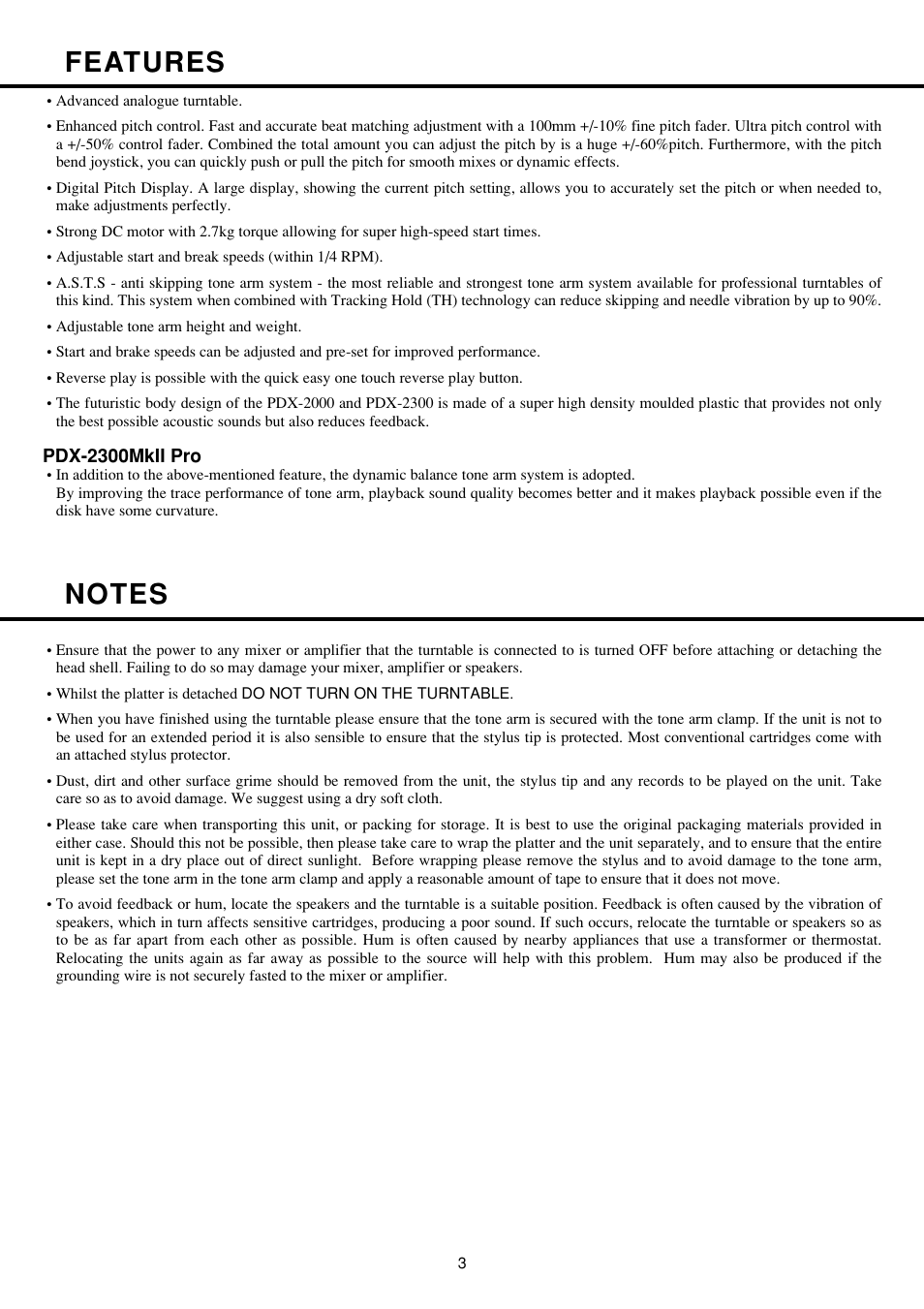 Vestax PDX-2300MkII  EN User Manual | Page 4 / 14