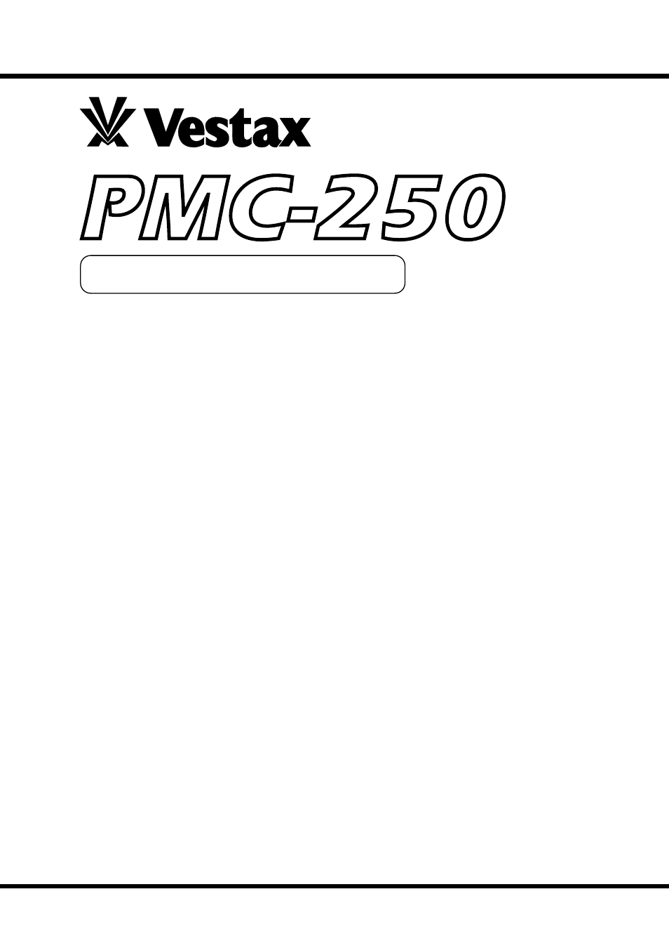 Vestax PMC 250 User Manual | 12 pages