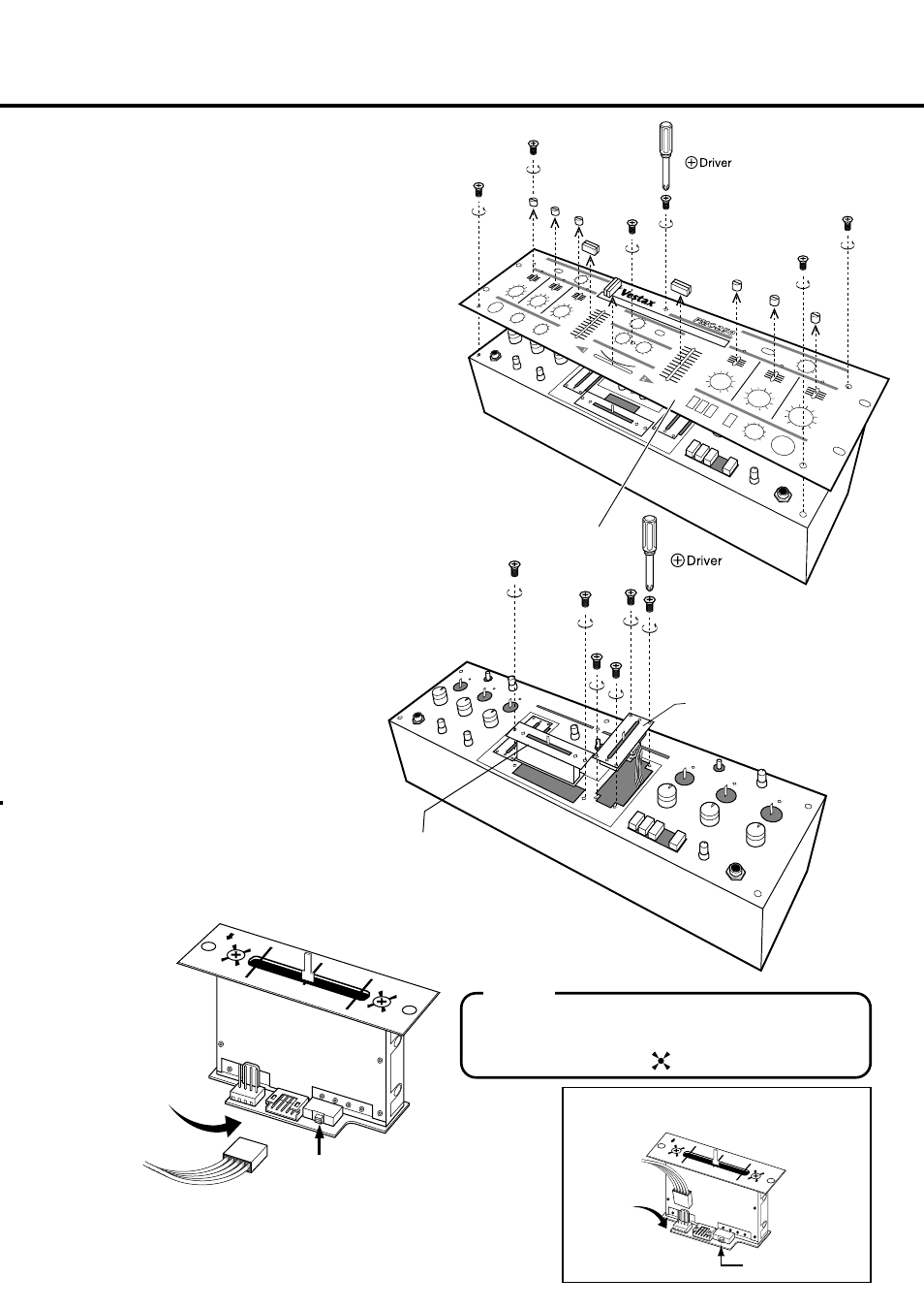 How to change the fader unit, How to remove the top panel | Vestax PMC 250 User Manual | Page 9 / 12