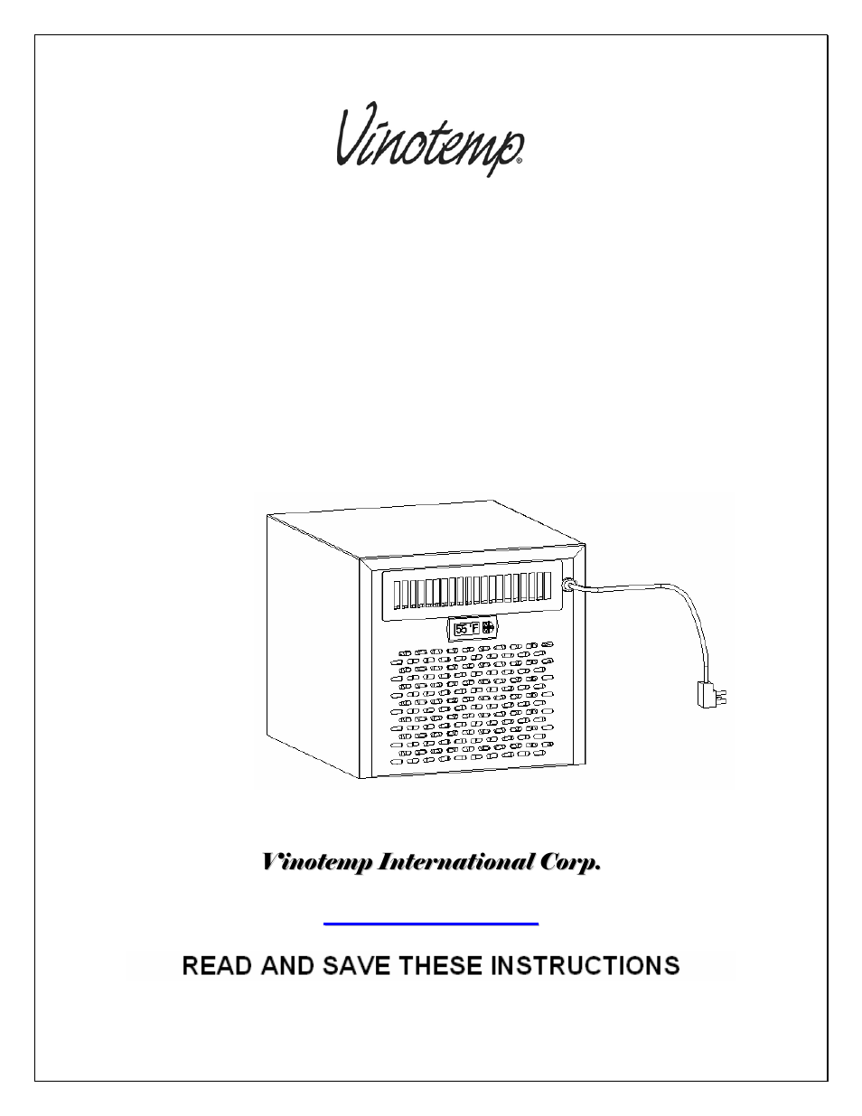 Vinotemp VINO1500HZD User Manual | 25 pages