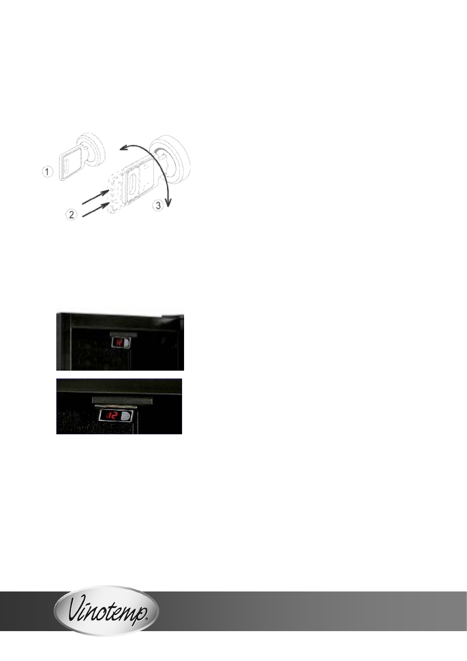 Security lock, Electronic controller/display | Vinotemp VinoCave Series User Manual | Page 10 / 18