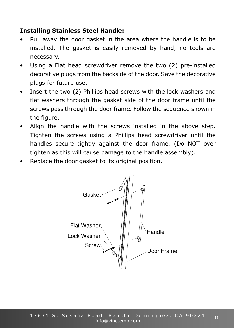 Vinotemp VT-36 User Manual | Page 11 / 20