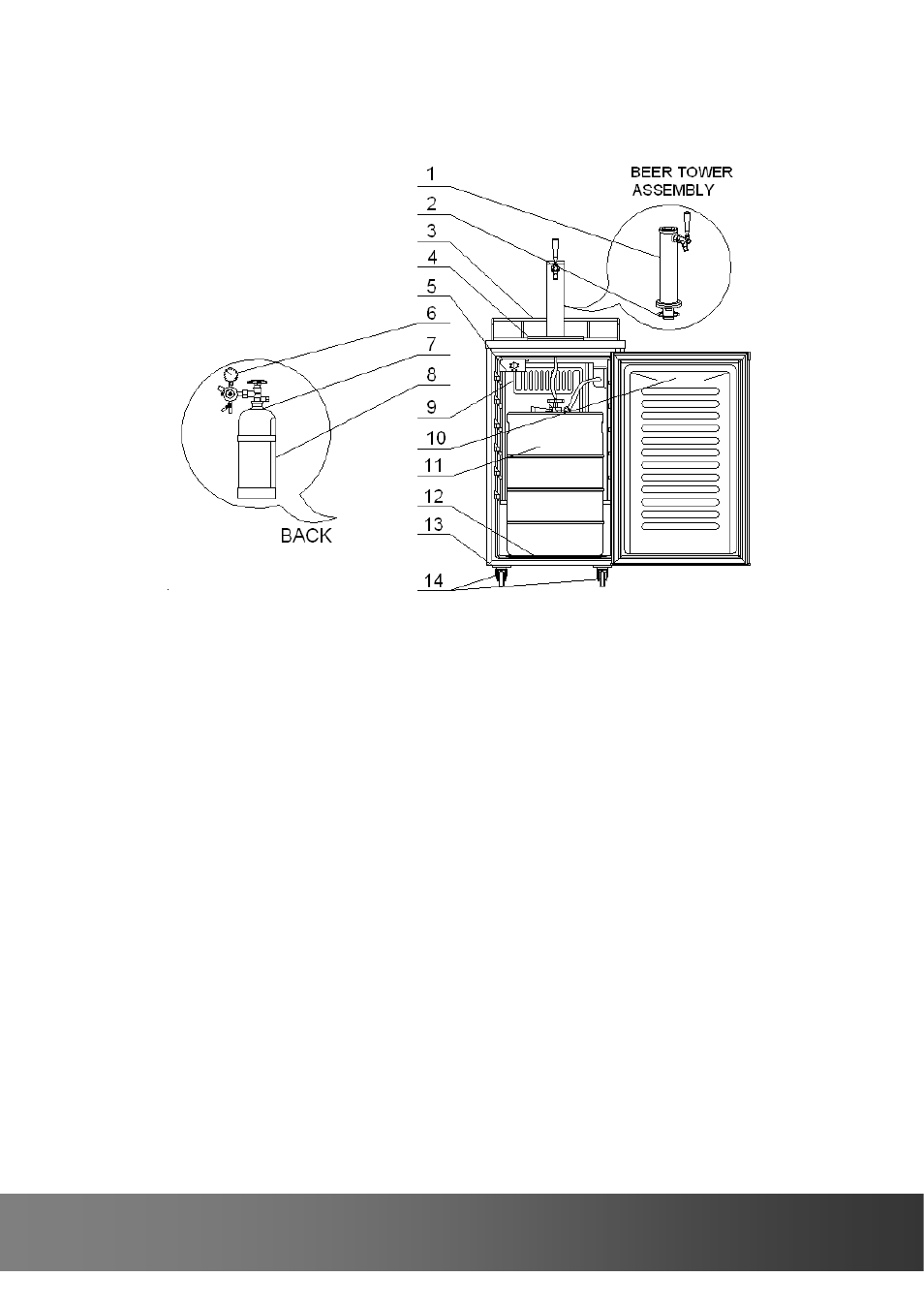 Parts and features | Vinotemp VVTT--FFUULLLLKKEEGG User Manual | Page 5 / 20