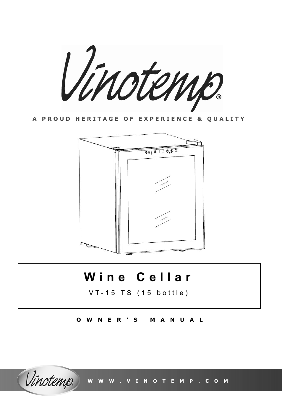 Vinotemp VT-15 TS User Manual | 12 pages