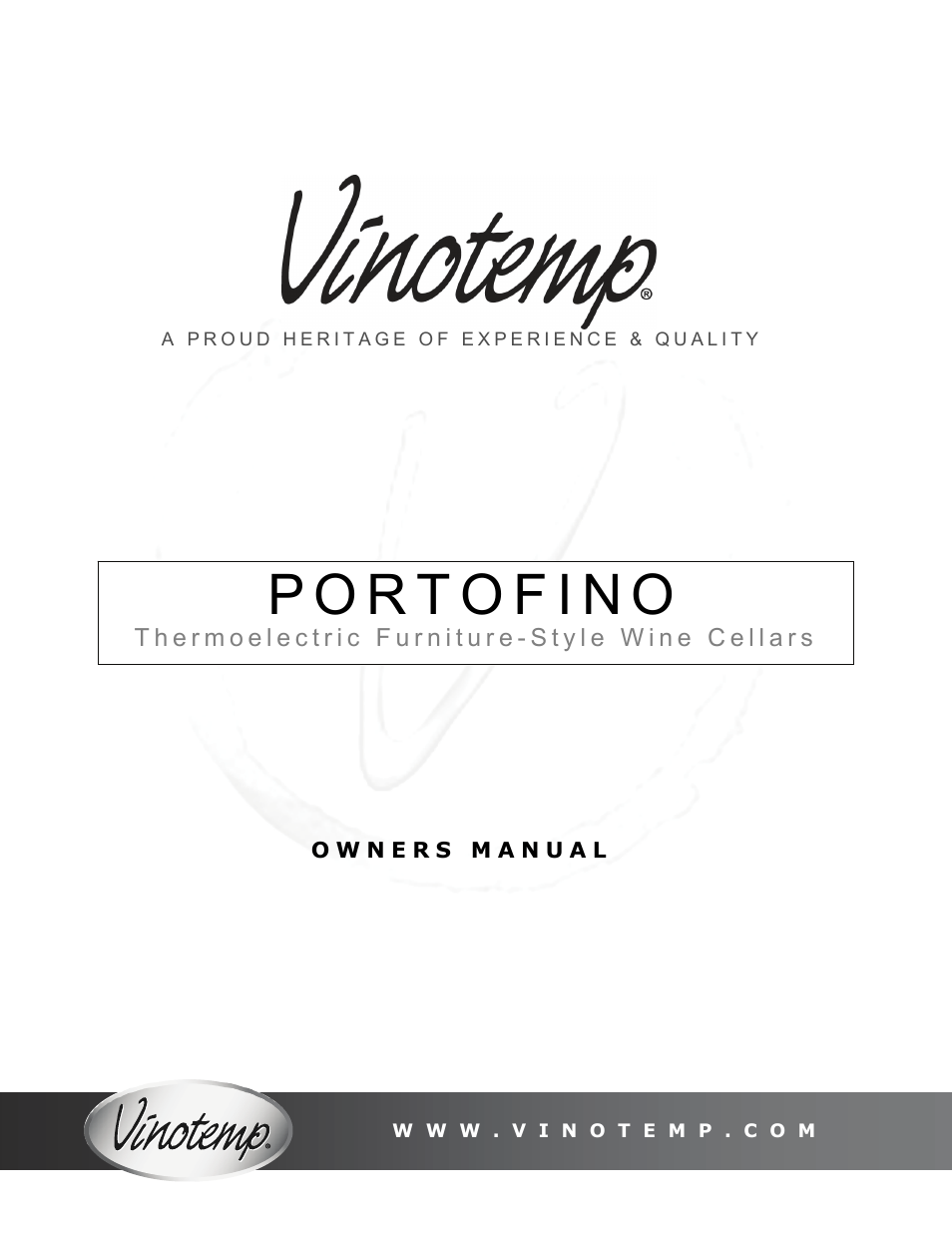Vinotemp Portofino User Manual | 28 pages