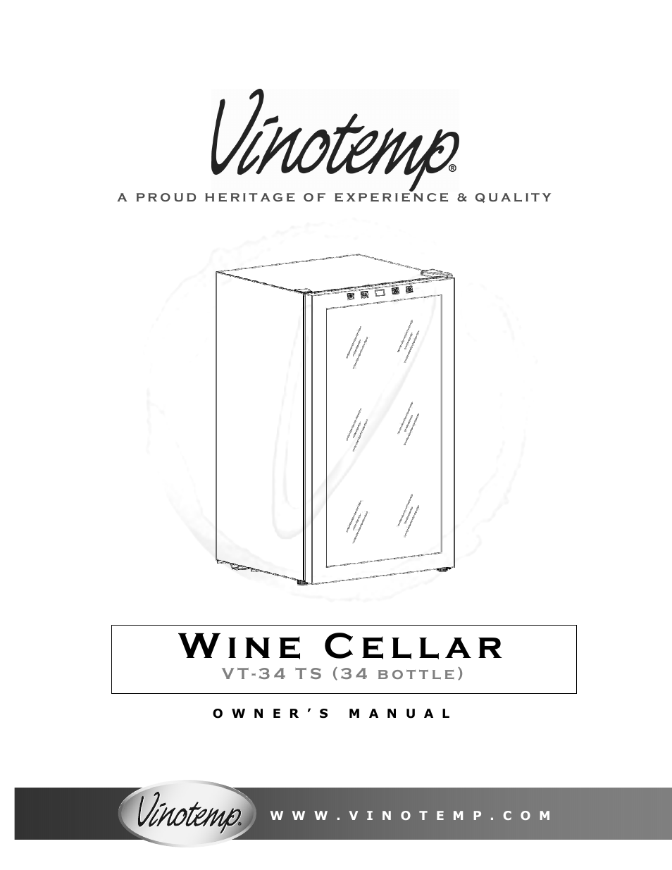 Vinotemp VT-34 TS User Manual | 12 pages