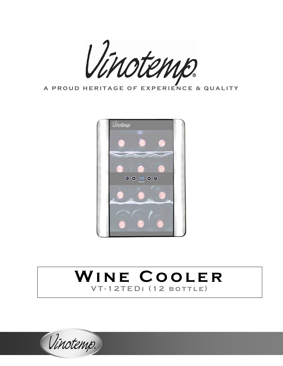 Vinotemp VT-12TEDi User Manual | 16 pages