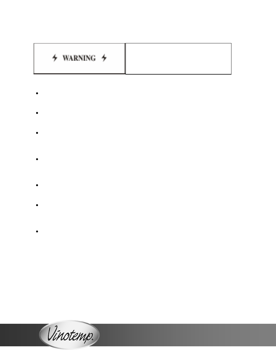 Important safety instructions | Vinotemp VT-12TEDi User Manual | Page 8 / 16