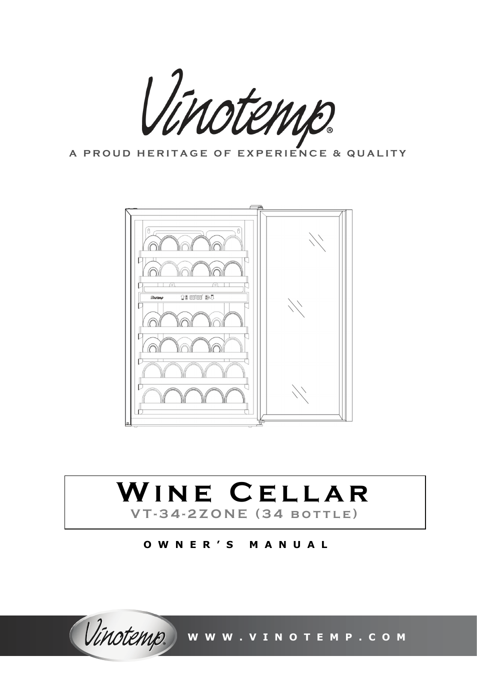 Vinotemp VT-34-2ZONE User Manual | 16 pages