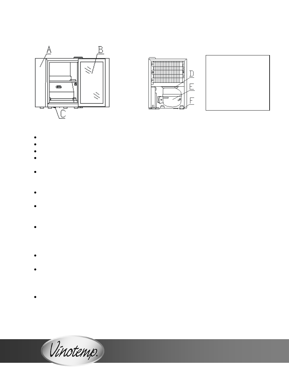 Parts and identification installation, Electrical connection | Vinotemp VT-SC-1 User Manual | Page 4 / 8