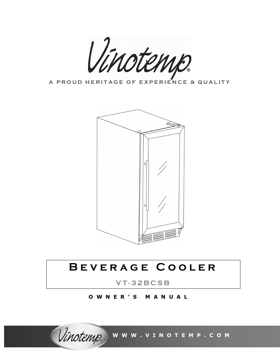 Vinotemp VT-32BCSB User Manual | 12 pages