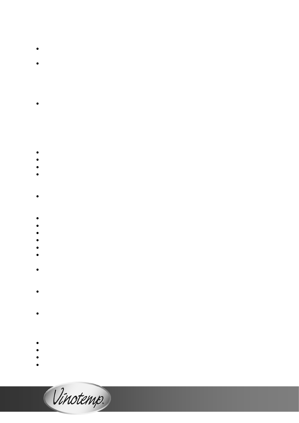 Power failure, Moving the cooler, Start-up procedures light control maintenance | Start-up procedures, Light control, Maintenance | Vinotemp VT-BC-1 User Manual | Page 6 / 9