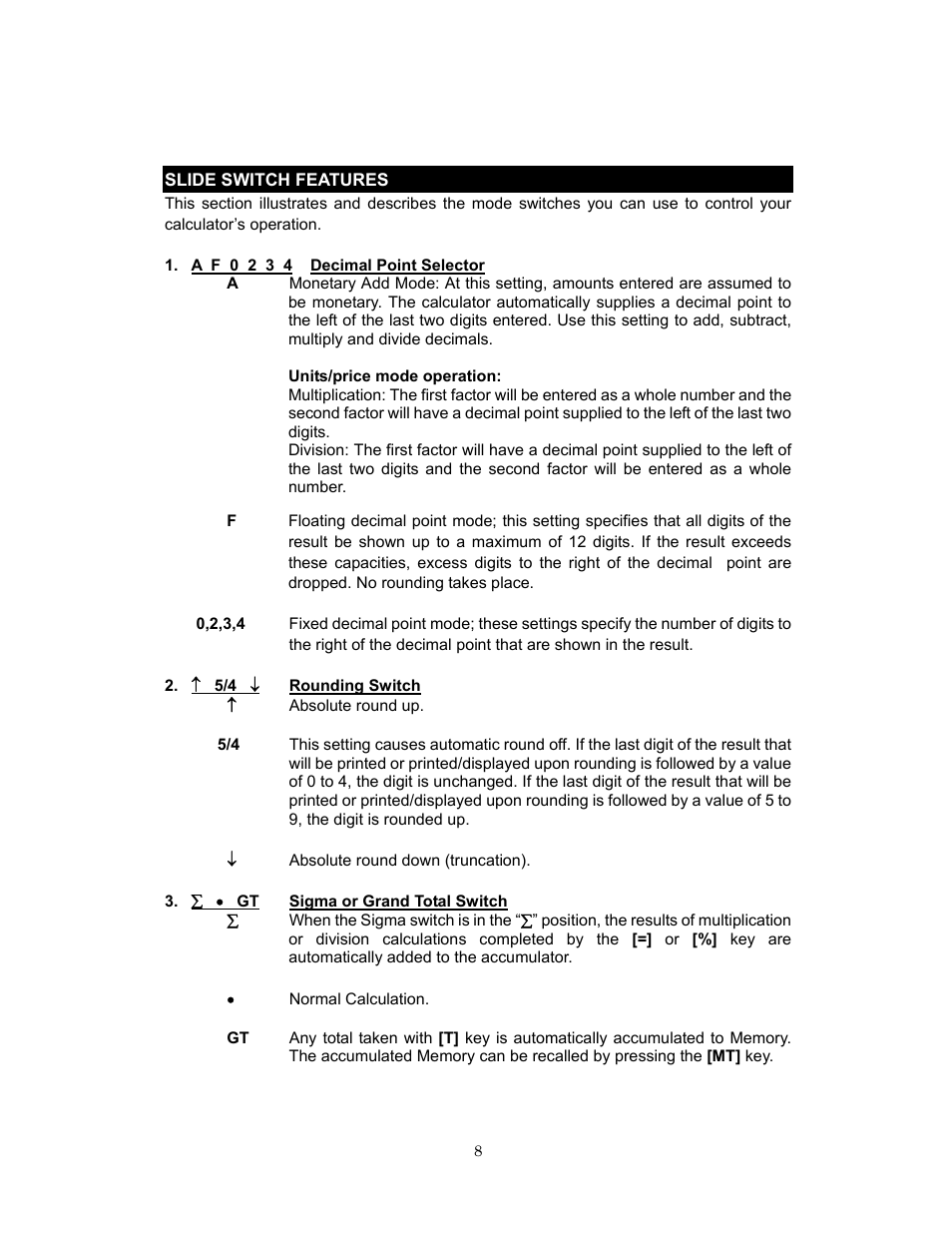 Victor 1280-7 USB User Manual | Page 8 / 33