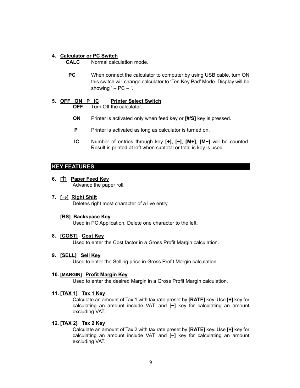 Victor 1280-7 USB User Manual | Page 9 / 33