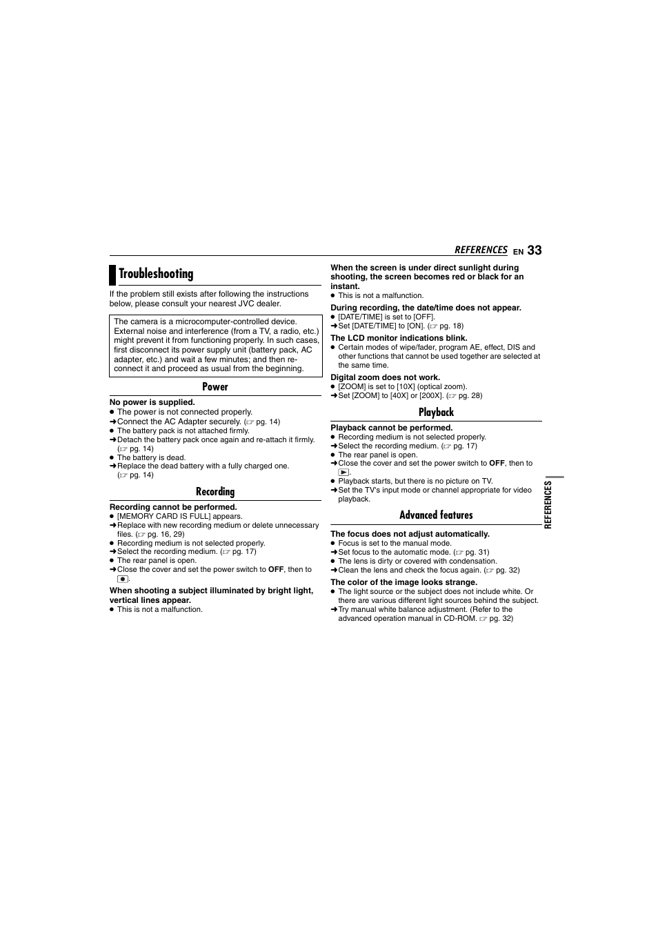 Troubleshooting | Victor GZ-MC100 User Manual | Page 33 / 69