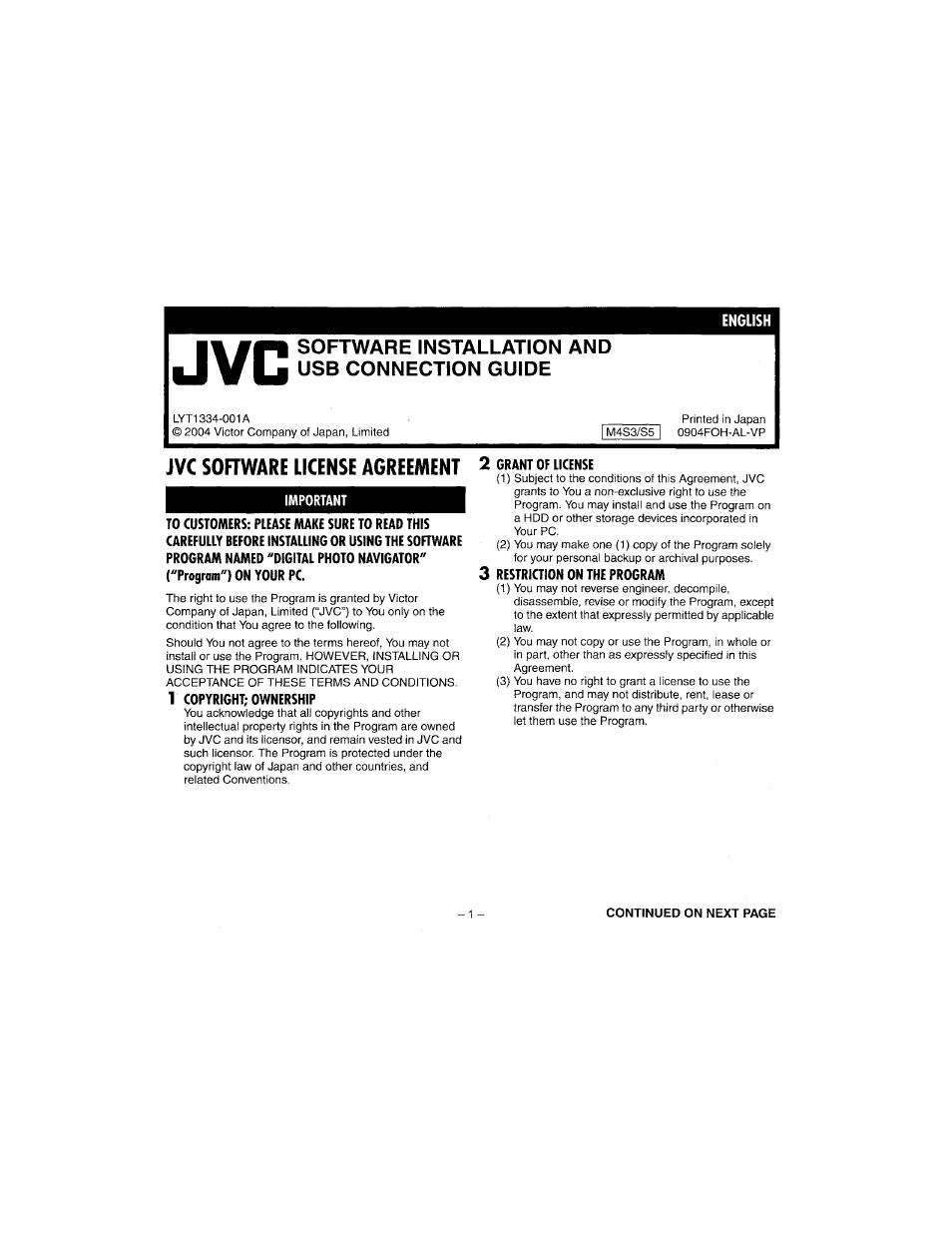 Software installation / usb connection guide | Victor GZ-MC100 User Manual | Page 45 / 69