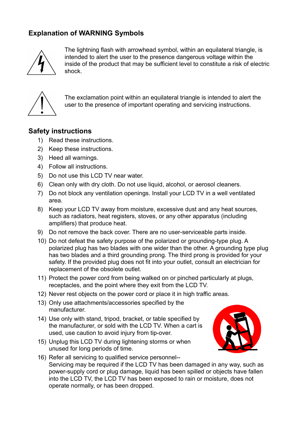 V7 19" LCD TVs LTV19HD User Manual | 28 pages