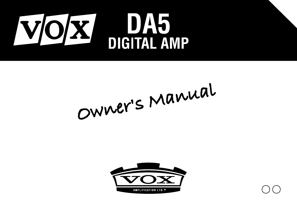 Vox DA5 User Manual | 20 pages