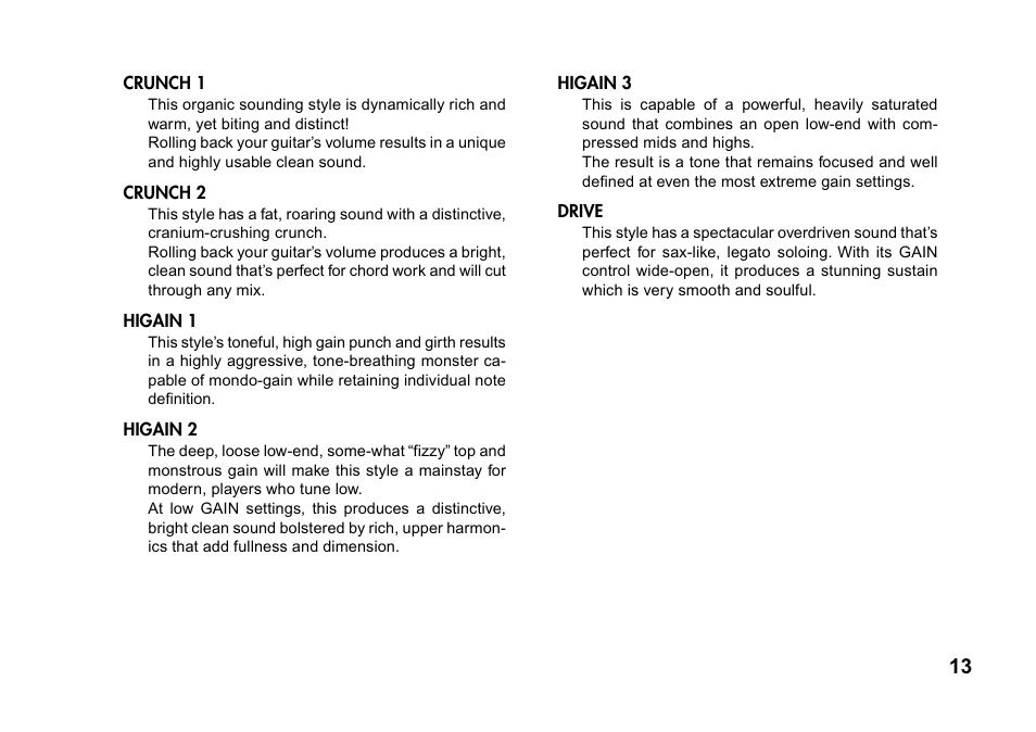 Vox DA5 User Manual | Page 13 / 20