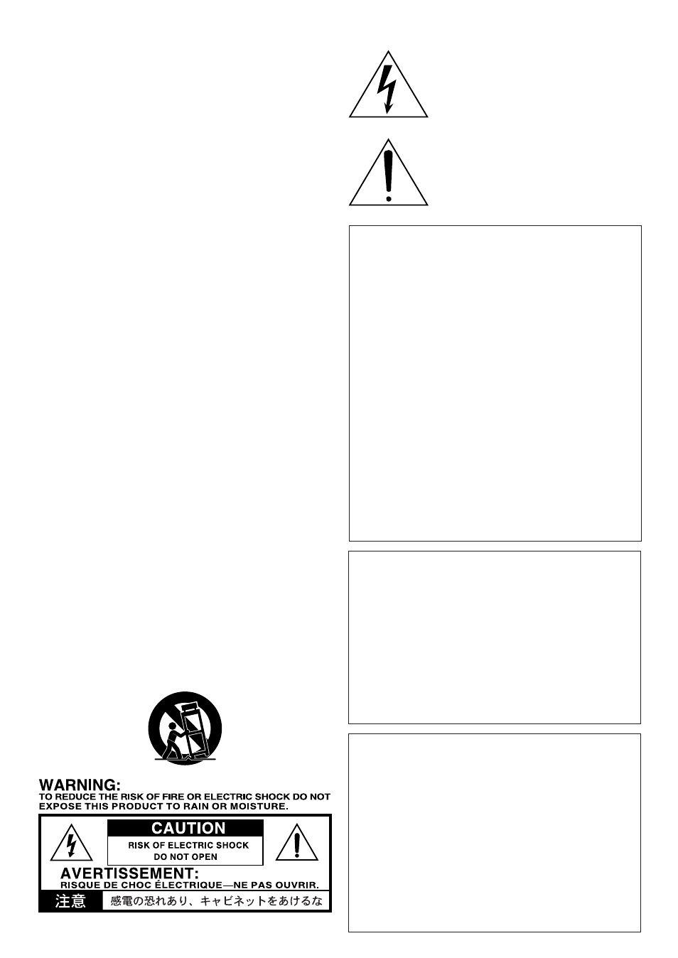 Important safety instructions, The fcc regulation warning (for u.s.a.), Ce mark for european harmonized standards | Important notice to consumers | Vox AD100VT User Manual | Page 2 / 36