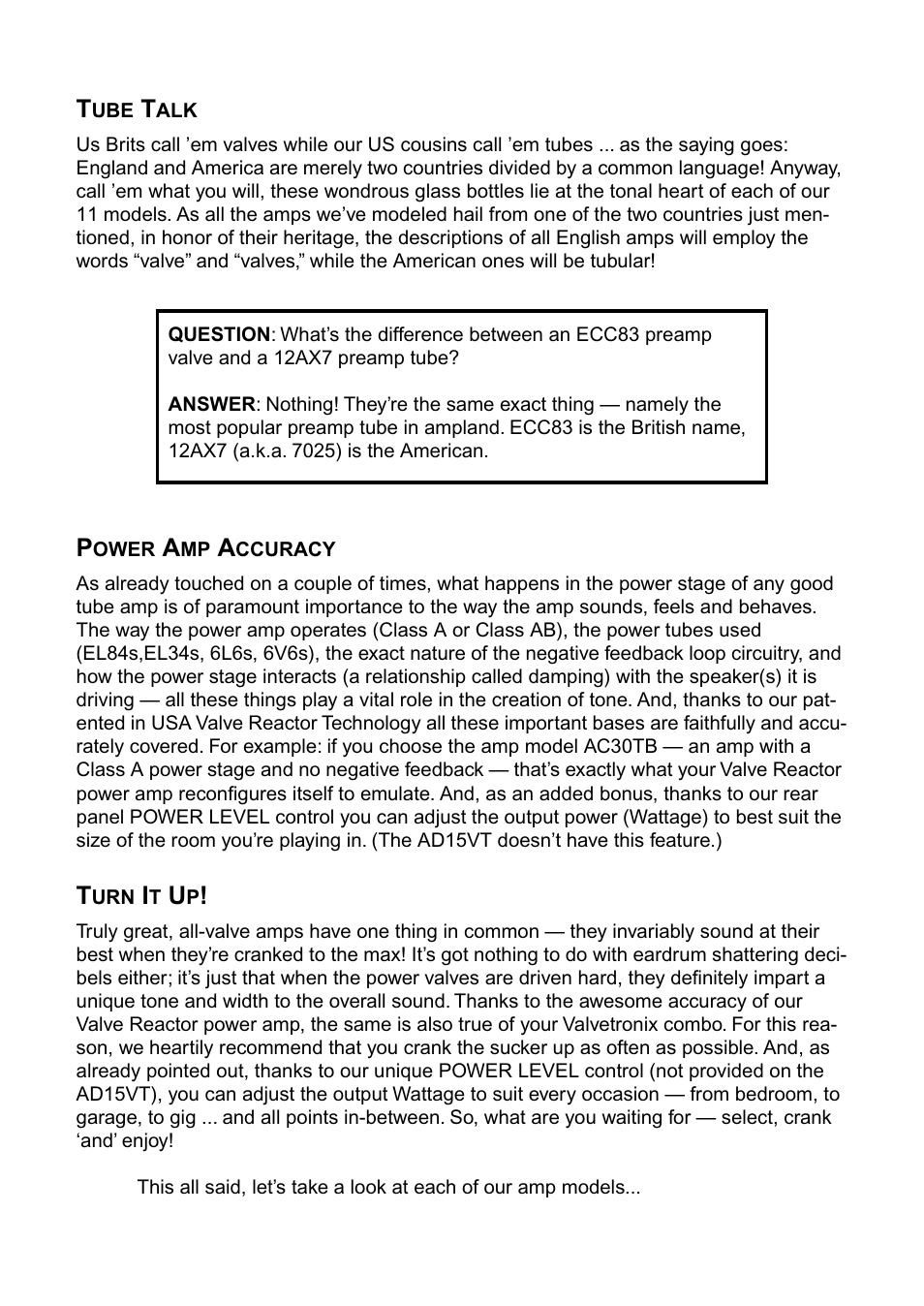 Vox AD100VT User Manual | Page 22 / 36