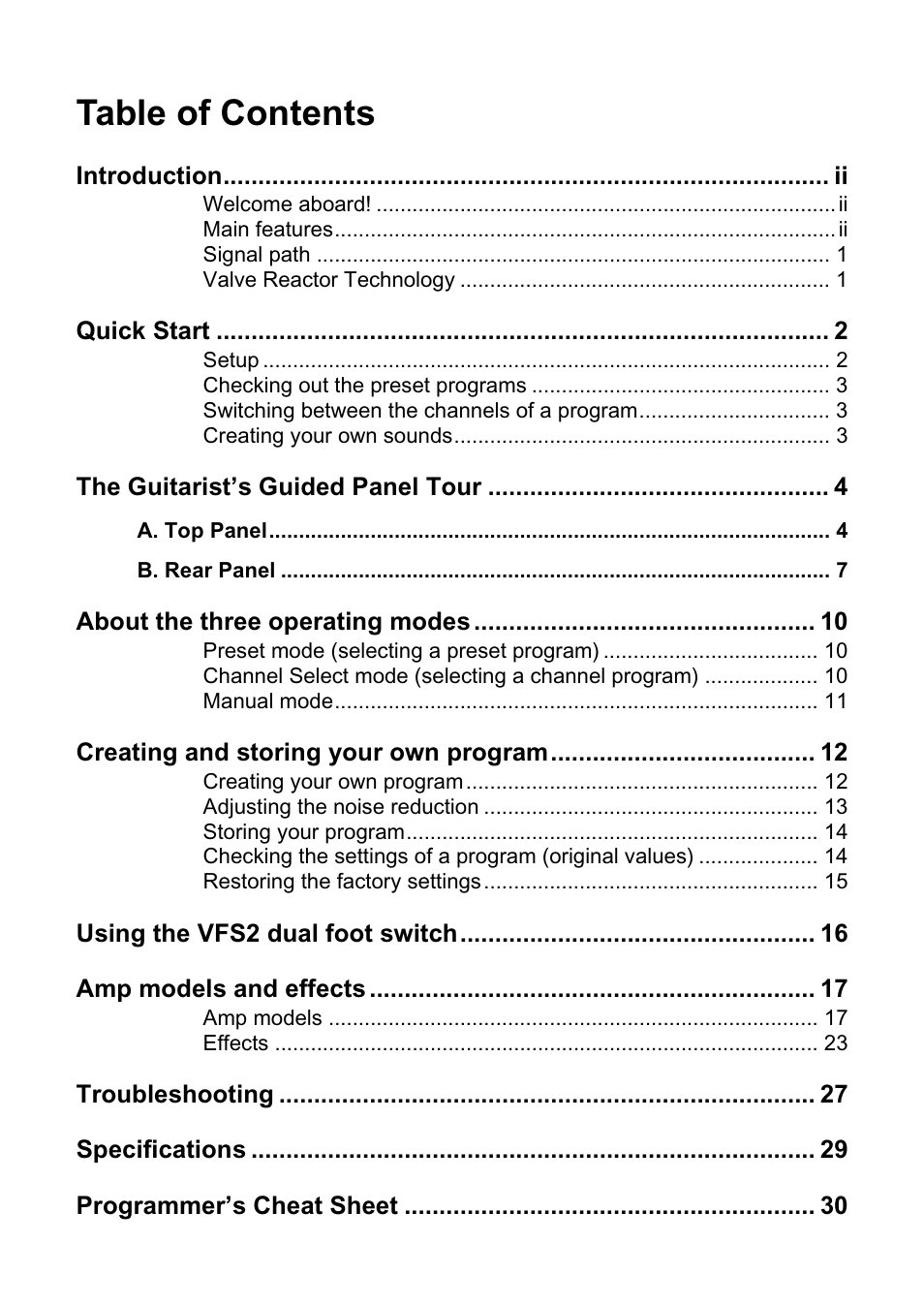 Vox AD100VT User Manual | Page 3 / 36