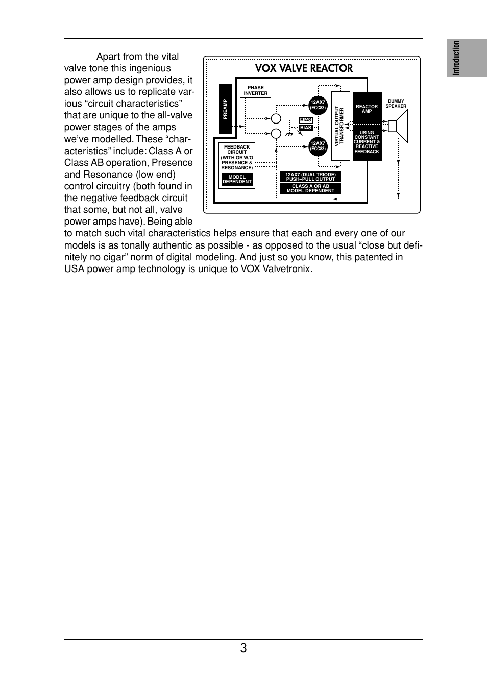 Vox valve reactor | Vox Valvetronix ToneLab SE User Manual | Page 13 / 82