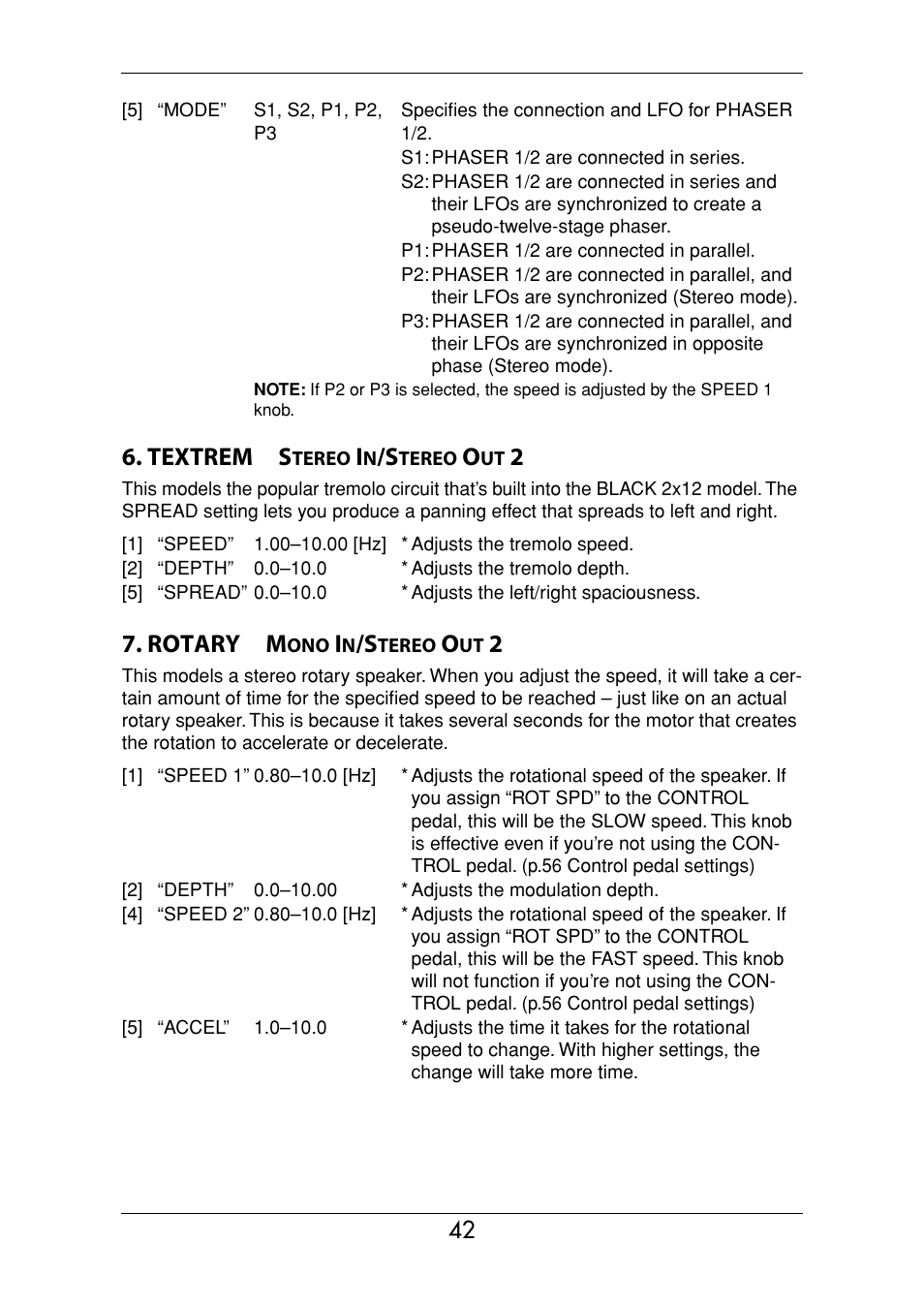 Textrem s, Rotary m | Vox Valvetronix ToneLab SE User Manual | Page 52 / 82