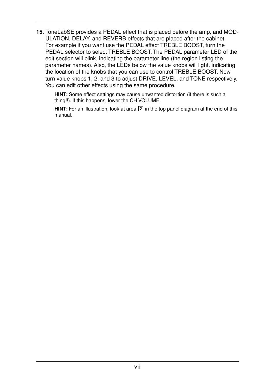 Vox Valvetronix ToneLab SE User Manual | Page 7 / 82