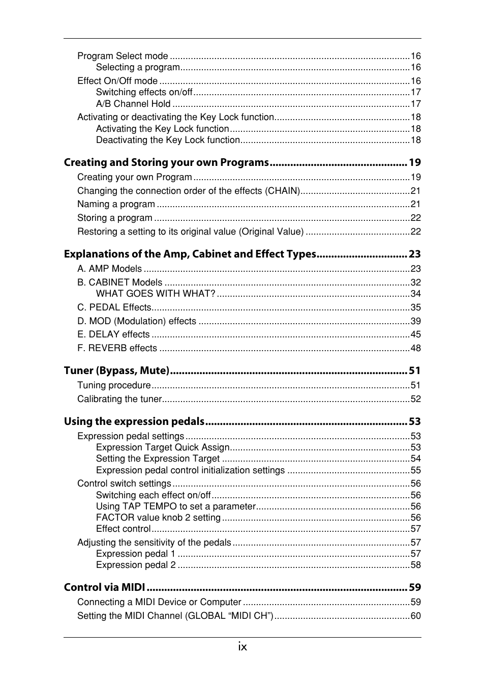 Vox Valvetronix ToneLab SE User Manual | Page 9 / 82