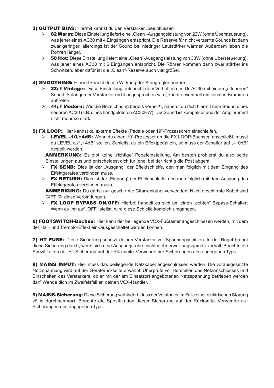 Vox AC30CC2X User Manual | Page 29 / 41