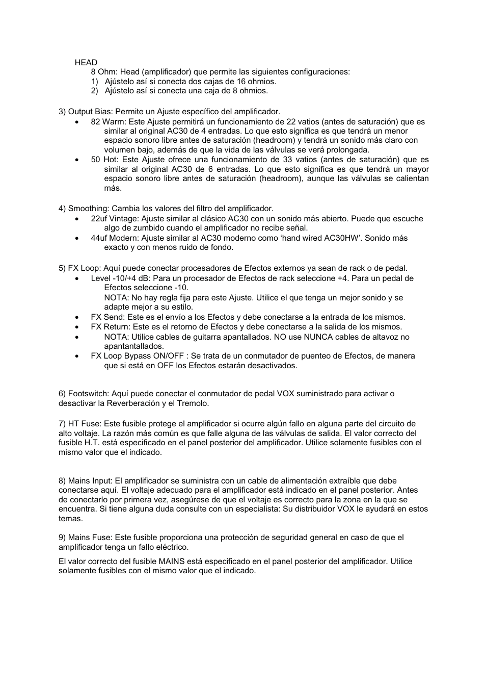 Vox AC30CC2X User Manual | Page 39 / 41