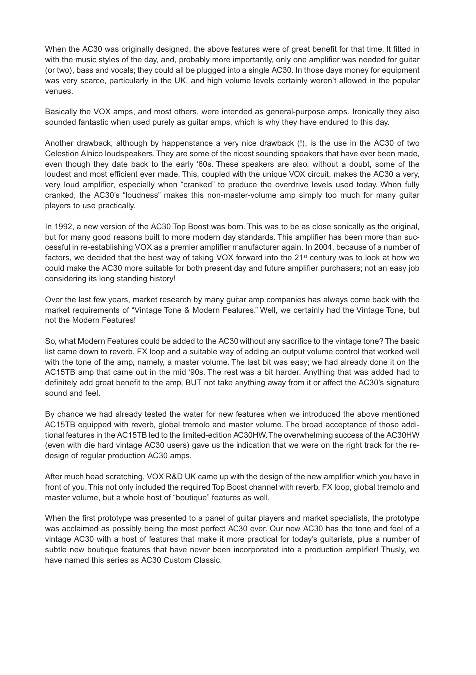 Vox AC30CC2X User Manual | Page 4 / 41