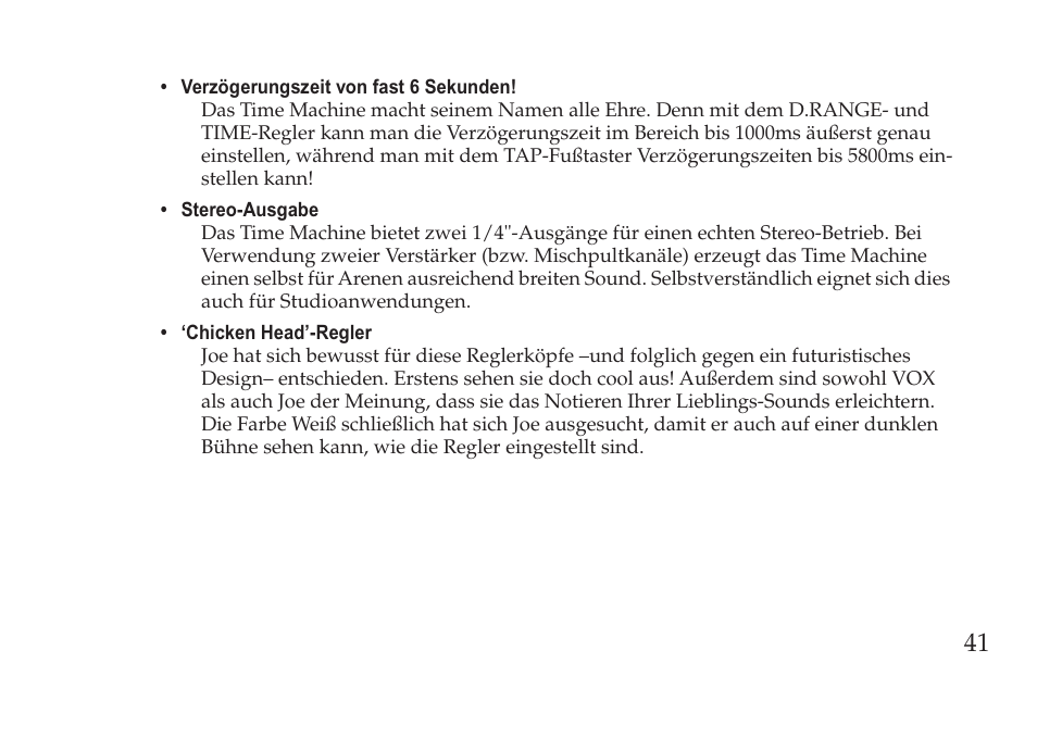 Vox Pedal User Manual | Page 41 / 63