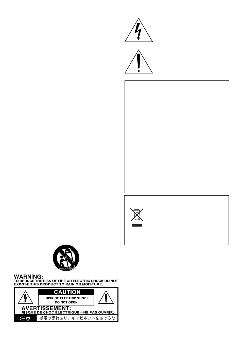 Important safety instructions, The fcc regulation warning (for usa), Notice regarding disposal (for eu) | Vox AD100VT-XL User Manual | Page 2 / 35