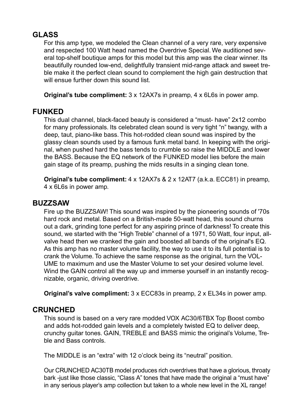 Vox AD100VT-XL User Manual | Page 22 / 35