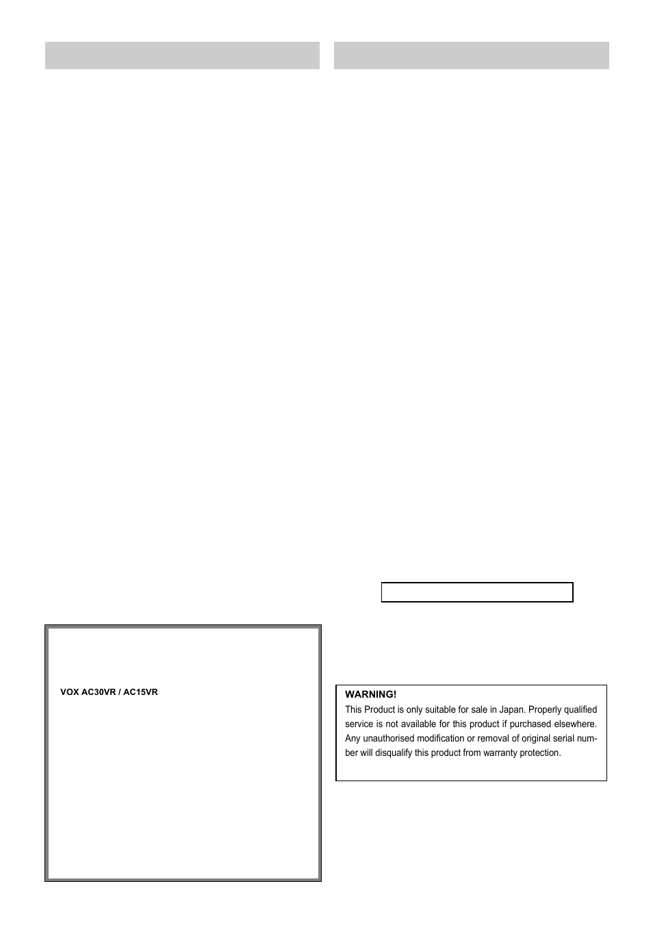 Vox AC15VR User Manual | Page 34 / 35