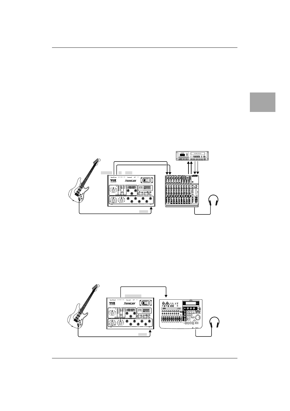 Using tonelab for direct-line recording, Tonelab f, Sing | Irect, Ecording | Vox E 1 User Manual | Page 23 / 76