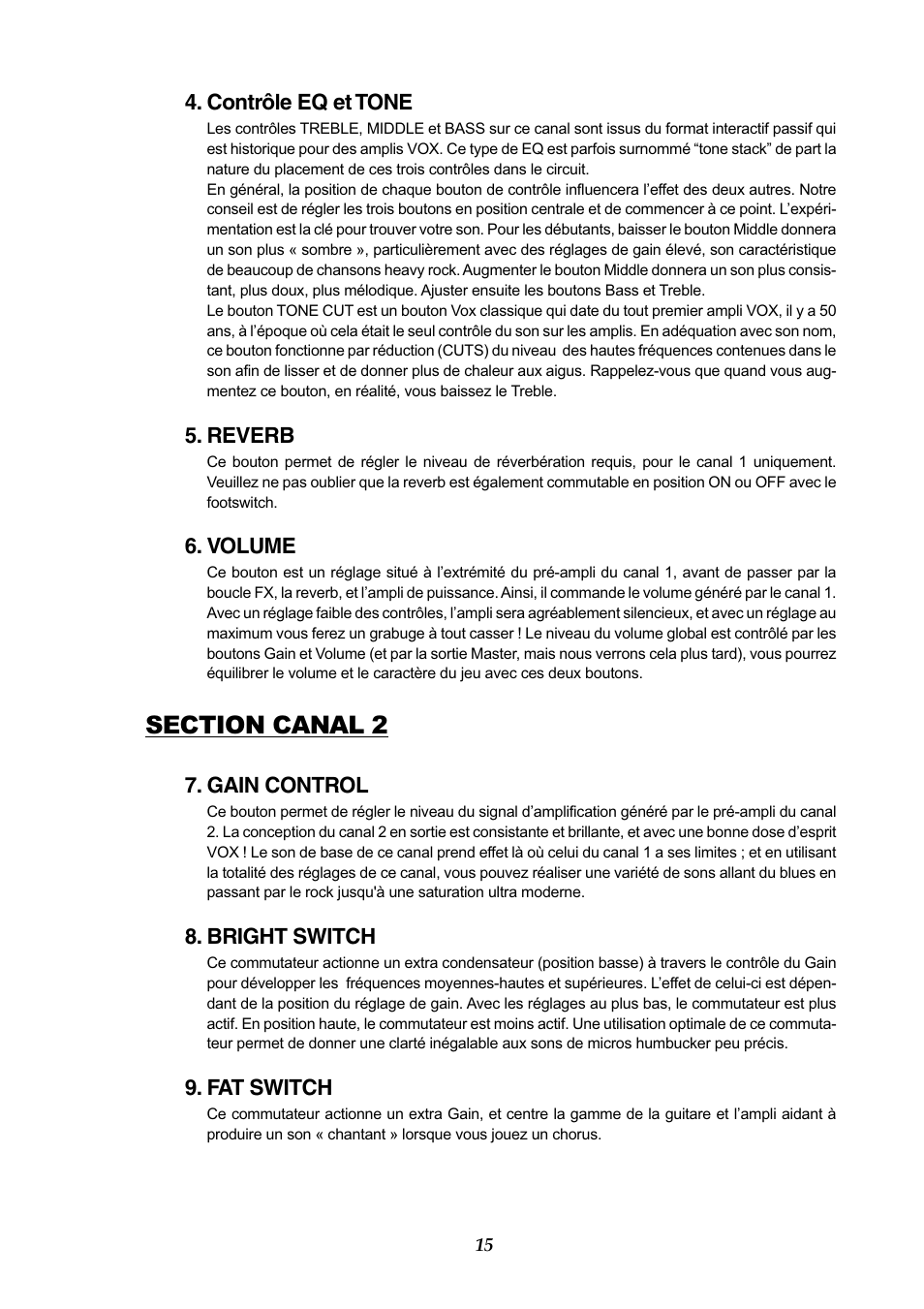 Vox AC50CP2 User Manual | Page 15 / 39