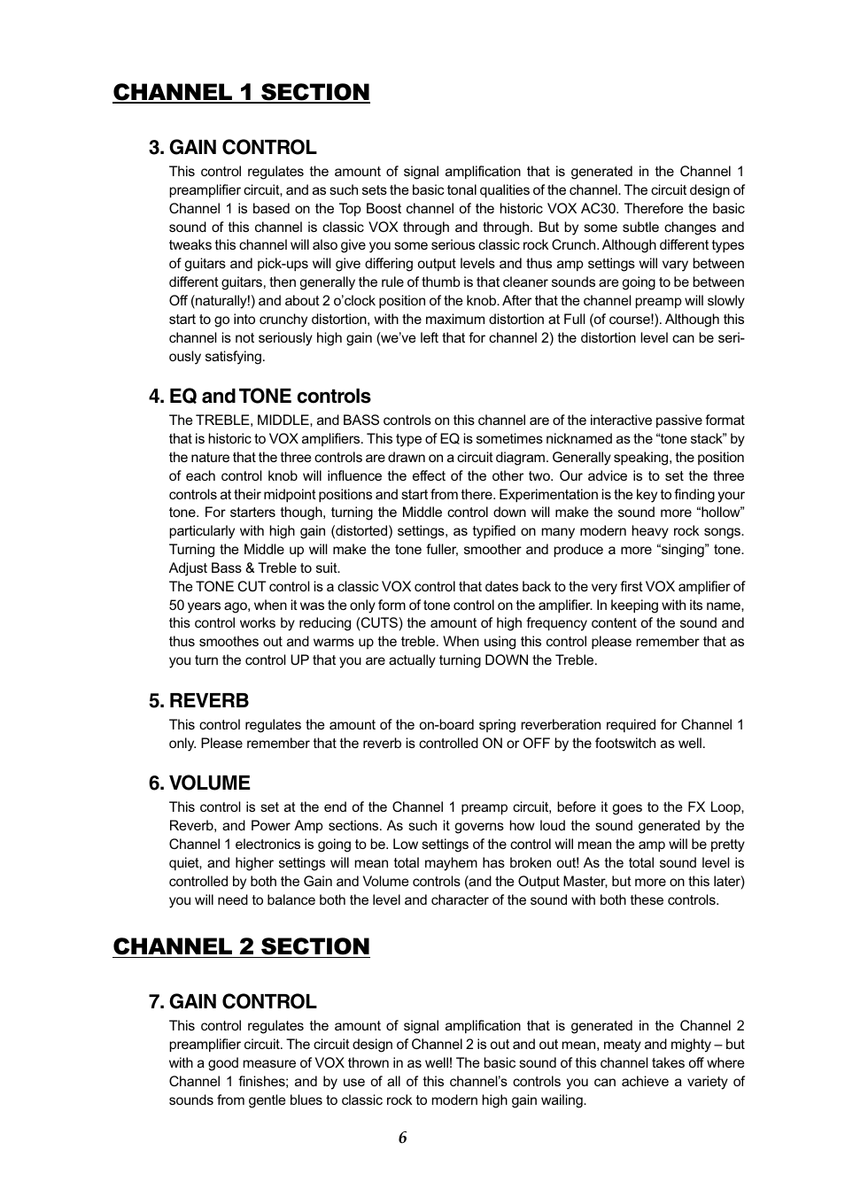 Vox AC50CP2 User Manual | Page 6 / 39