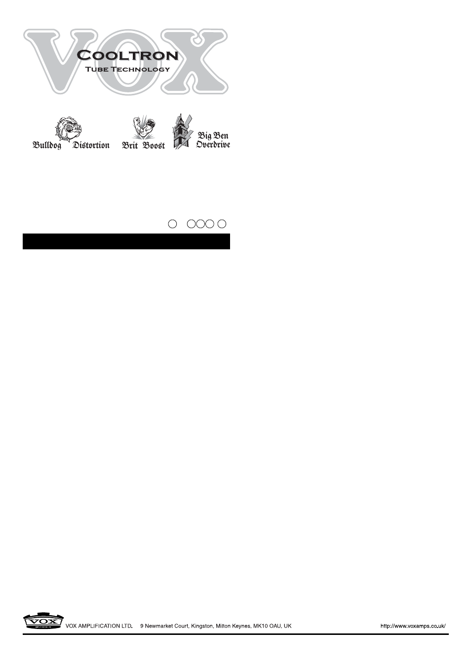 Vox Cooltron User Manual | 8 pages