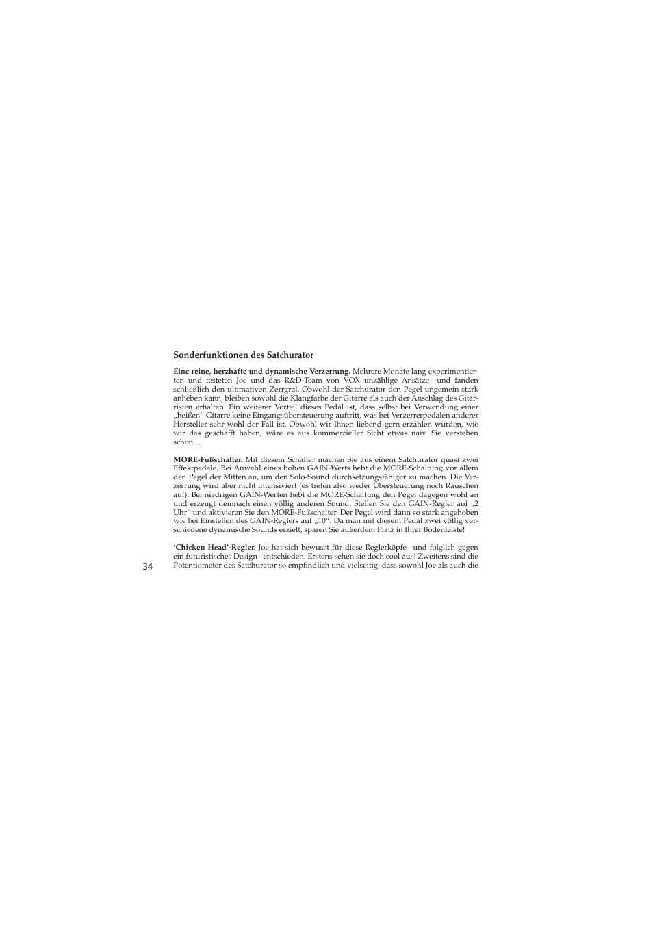 Vox Satchurator User Manual | Page 34 / 68