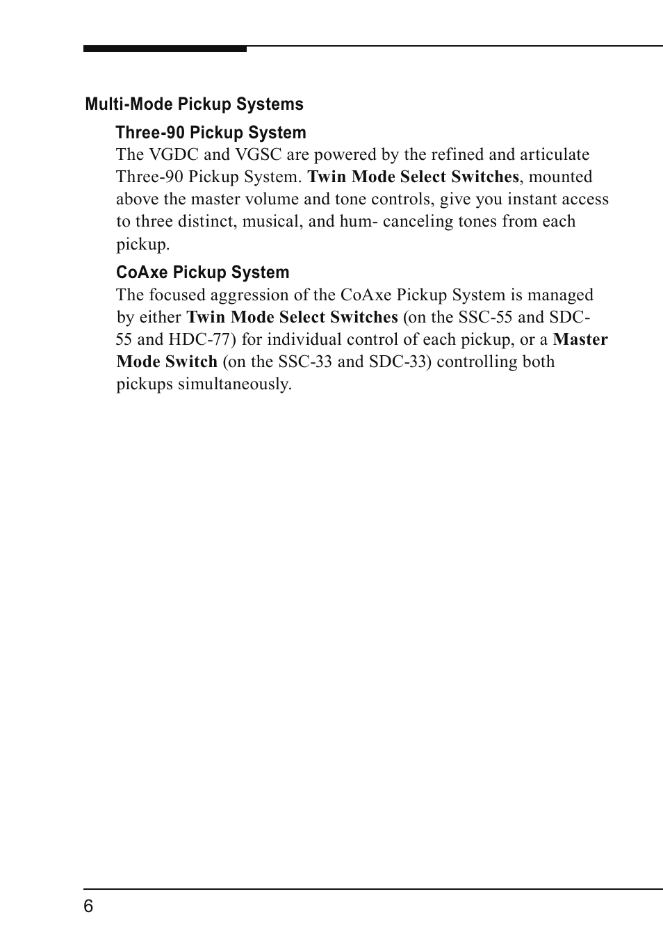 Vox VIRAGE VGSC User Manual | Page 8 / 43