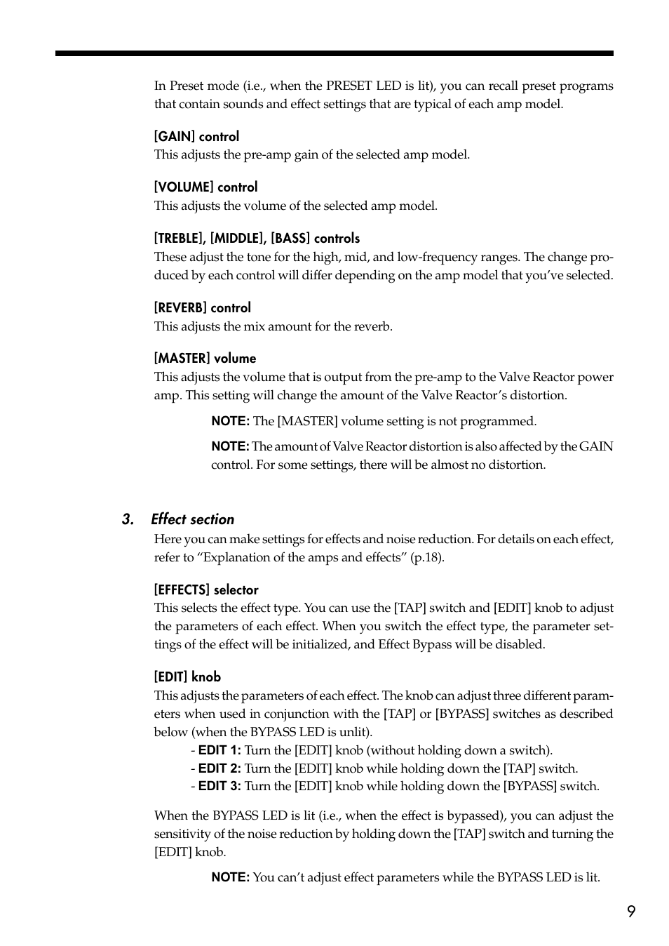 Vox Valvetronix Amp VT15 User Manual | Page 9 / 28