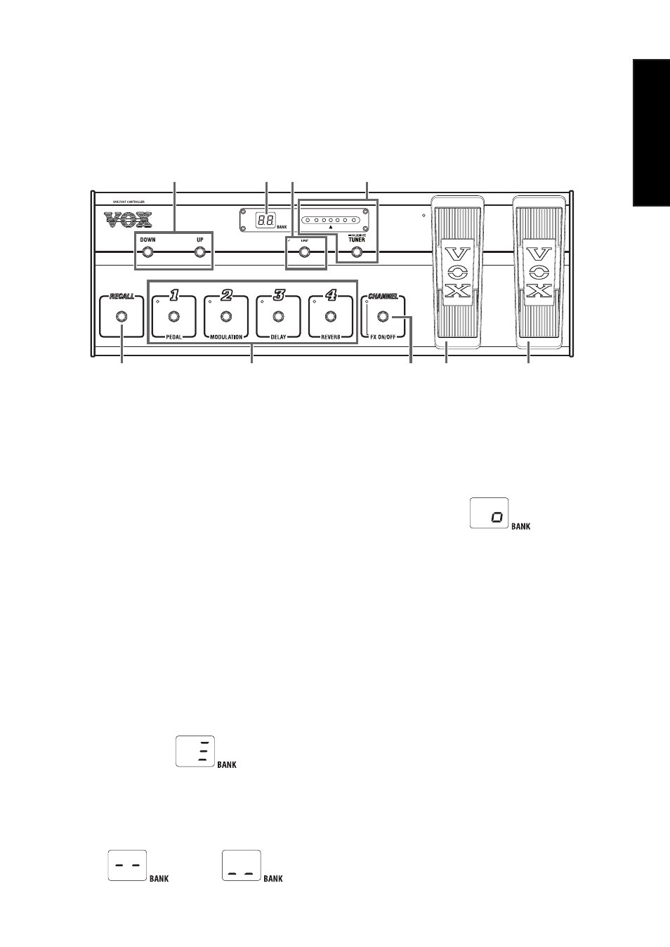 Features of the vc-12, Top panel | Vox VC-12 User Manual | Page 5 / 39