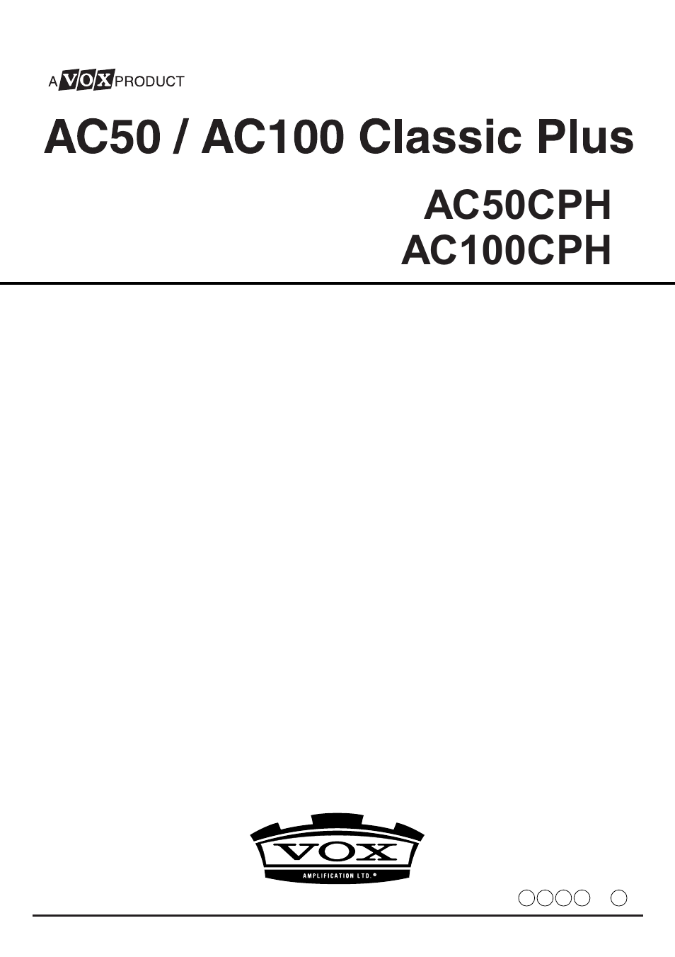 Vox Classic Plus AC50 User Manual | 37 pages