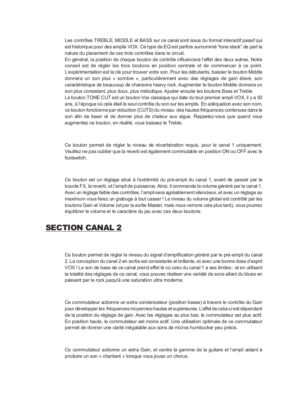 Vox Classic Plus AC50 User Manual | Page 13 / 37