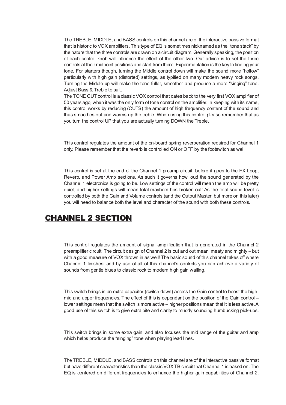 Vox Classic Plus AC50 User Manual | Page 5 / 37