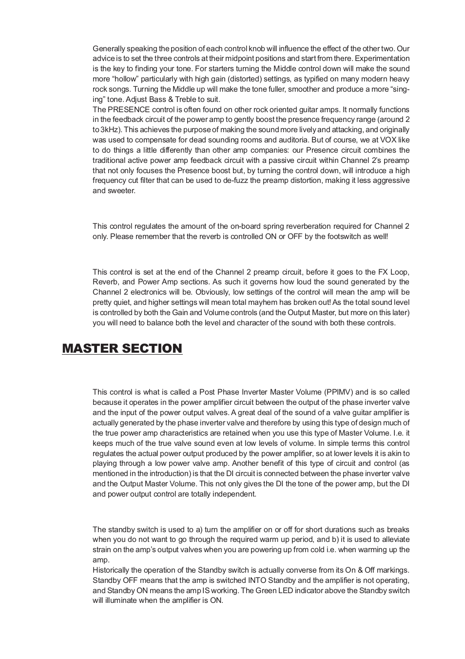 Vox Classic Plus AC50 User Manual | Page 6 / 37