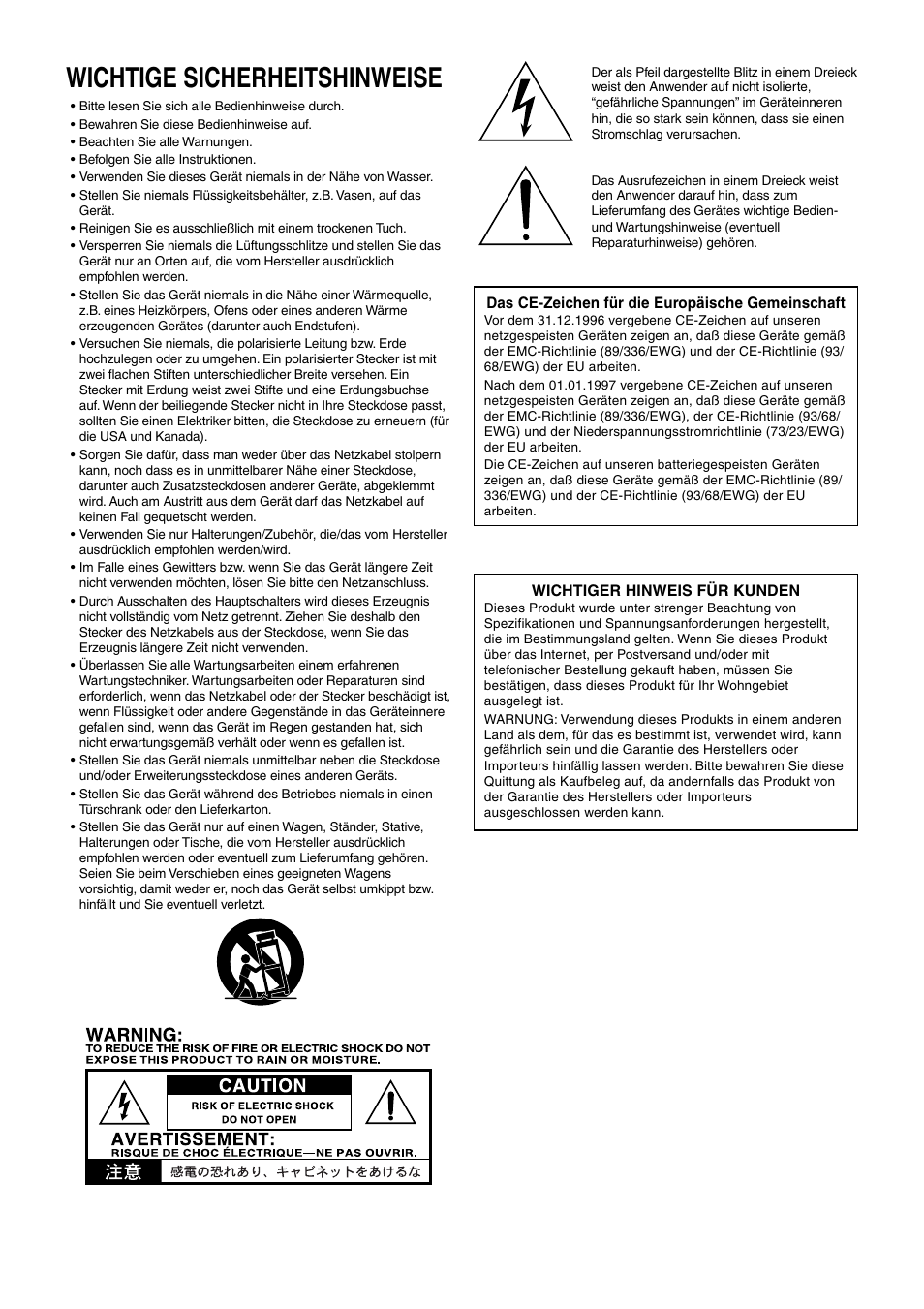 Wichtige sicherheitshinweise | Vox PATHFINDER 10 User Manual | Page 9 / 9